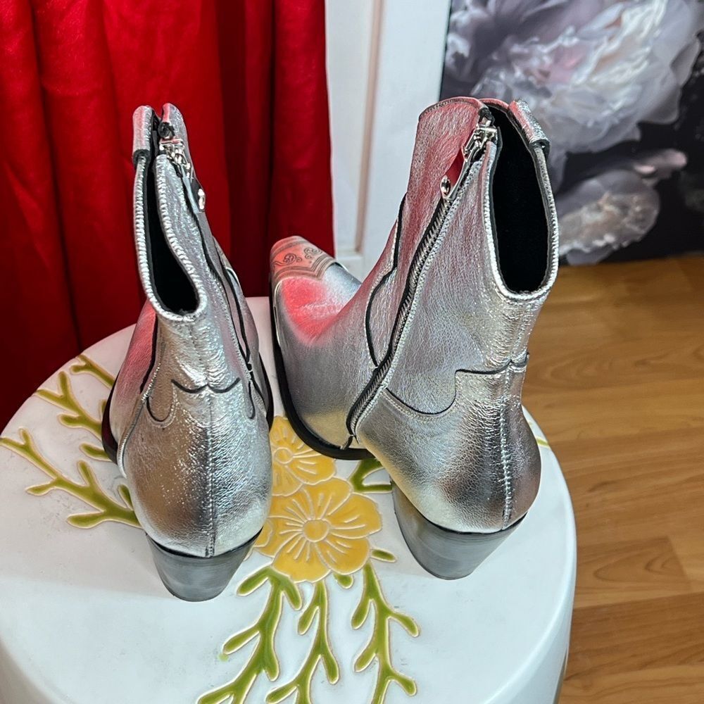 Free People Brayden Western Boot in Pewter/ size 38 - Picture 10 of 12